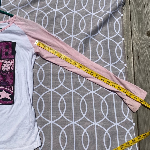 Purple and pink marvel glitter long sleeve tee - Picture 8 of 8